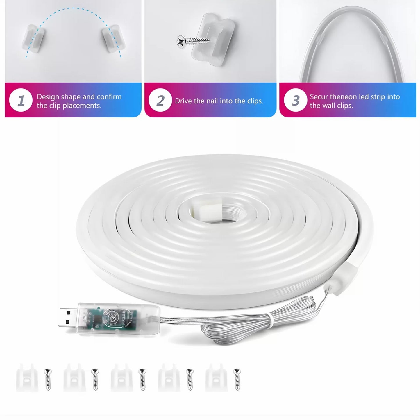 Smart Flexible Neon LED Lights with Bluetooth/WIFI Control