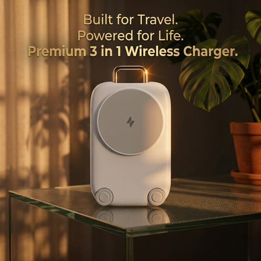 3-in-1 Suitcase-Style Wireless Charger