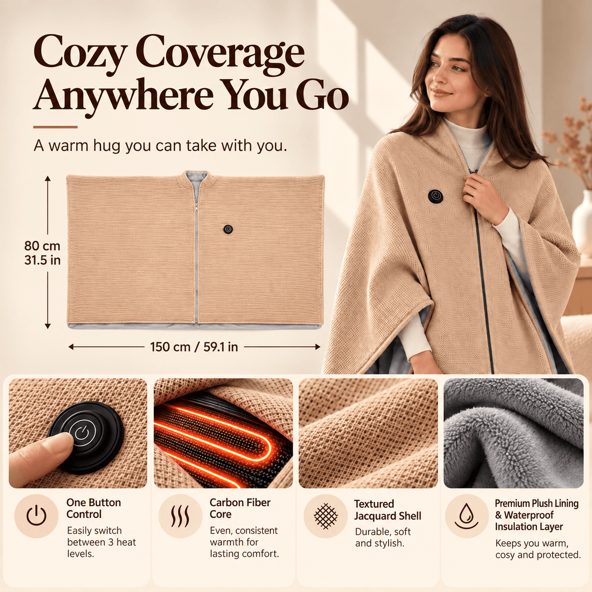 WarmMe™ | Heated Shawl